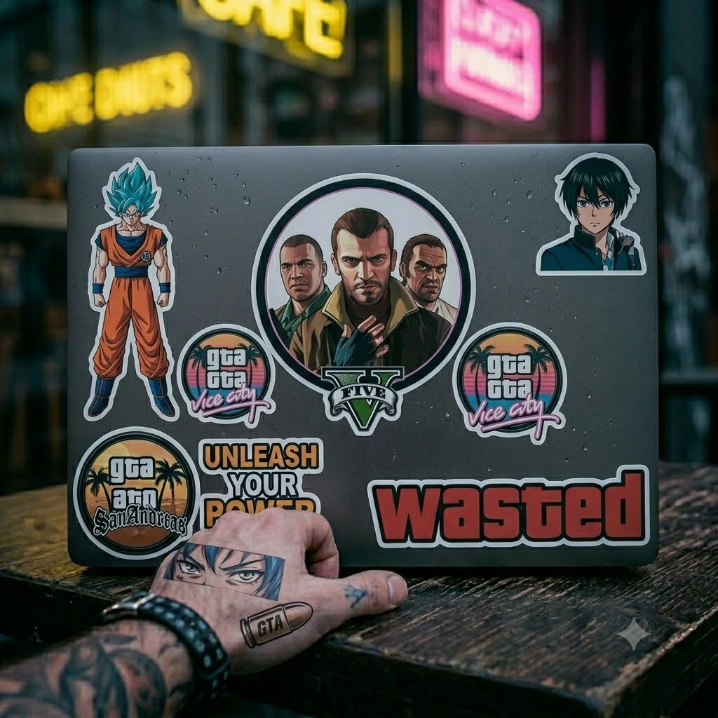 Customer gear customized with premium vinyl stickers