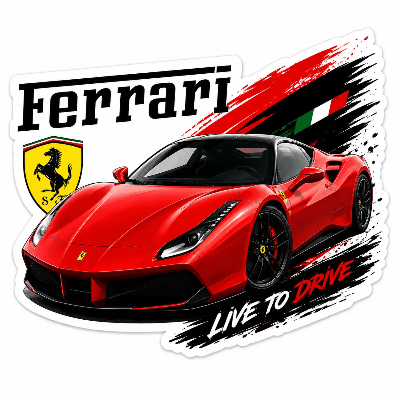 Waterproof vinyl car stickers and bike decals